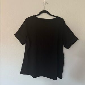 Jessica London Black Plus Size Short Sleeve Top Size 18/20